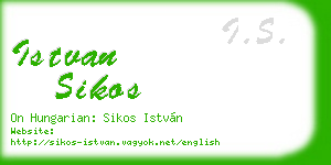 istvan sikos business card