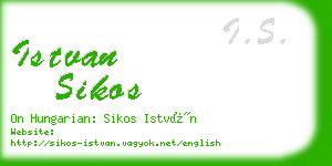 istvan sikos business card